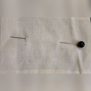 Vintage Hat Pin With Black Glass/Stone Top 5.5"